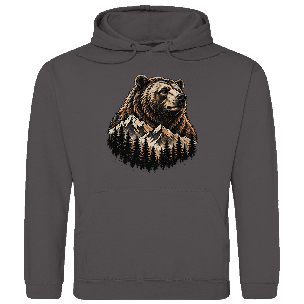 Herren Hoodie Daddybaer Baer Berge
