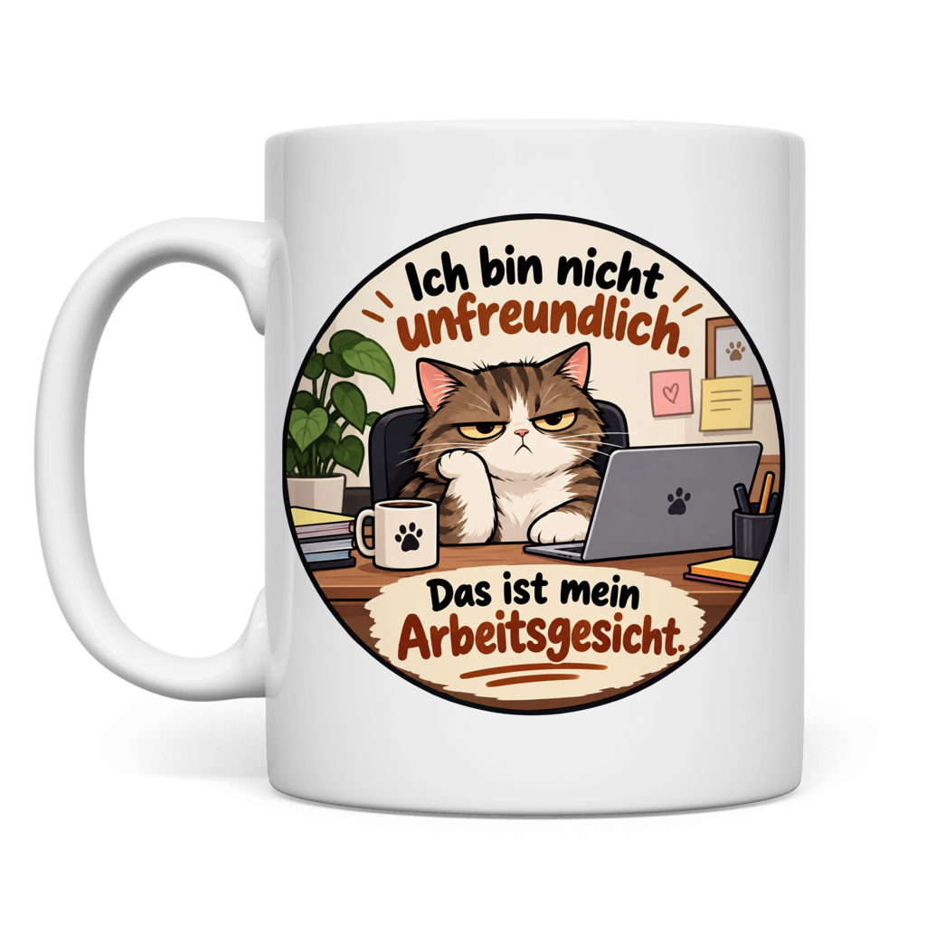 Keepsake Kaffee – Katze: Arbeitsgesicht