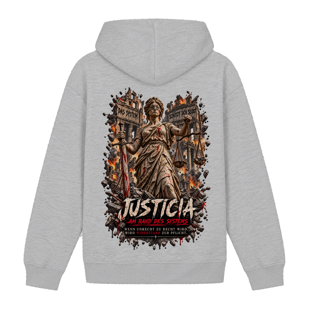 JUSTICIA – ST/ST Drummer Hoodie – Backdruck