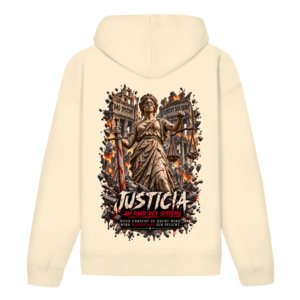 JUSTICIA – ST/ST Drummer Hoodie – Backdruck
