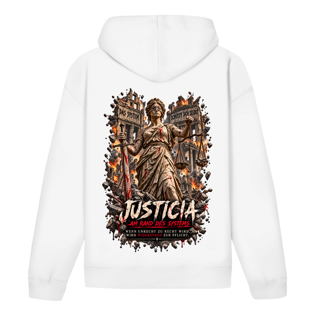 JUSTICIA – ST/ST Drummer Hoodie – Backdruck