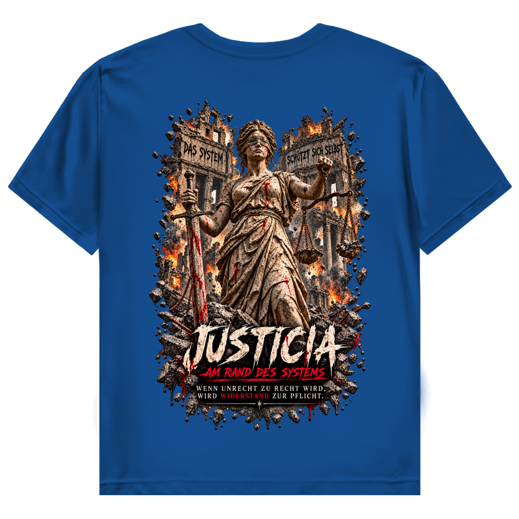 JUSTICIA – Damen T-Shirt – Backdruck