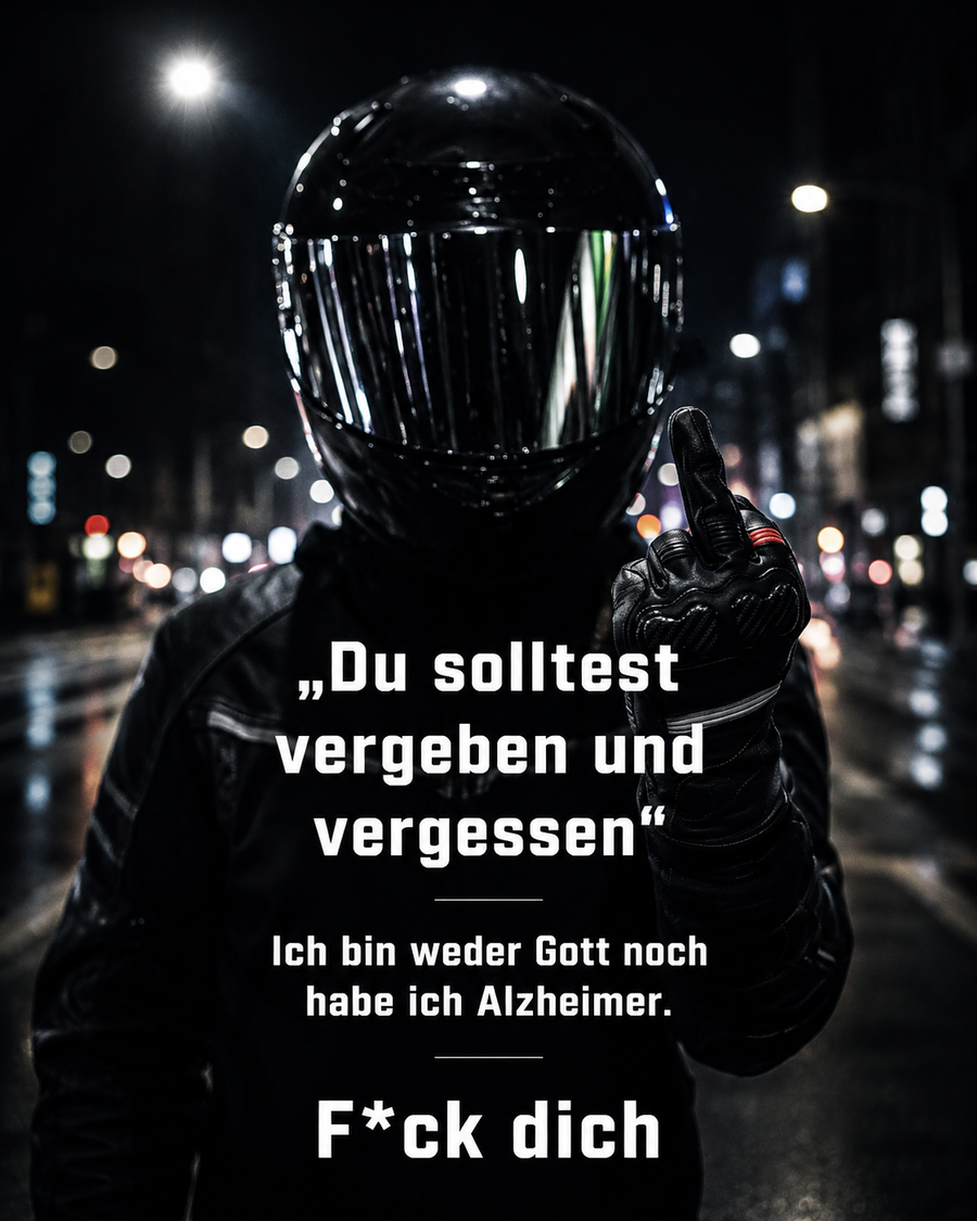 Sticker mit Motiv: F*ck dich (Biker)