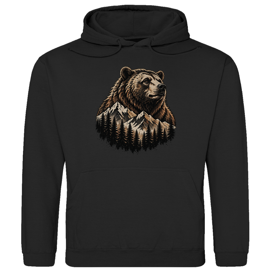 Herren Hoodie Daddybaer Baer Berge