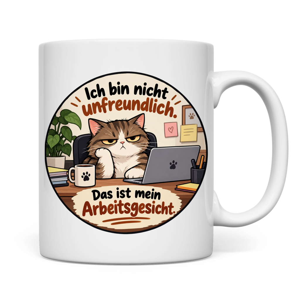 Keepsake Kaffee – Katze: Arbeitsgesicht