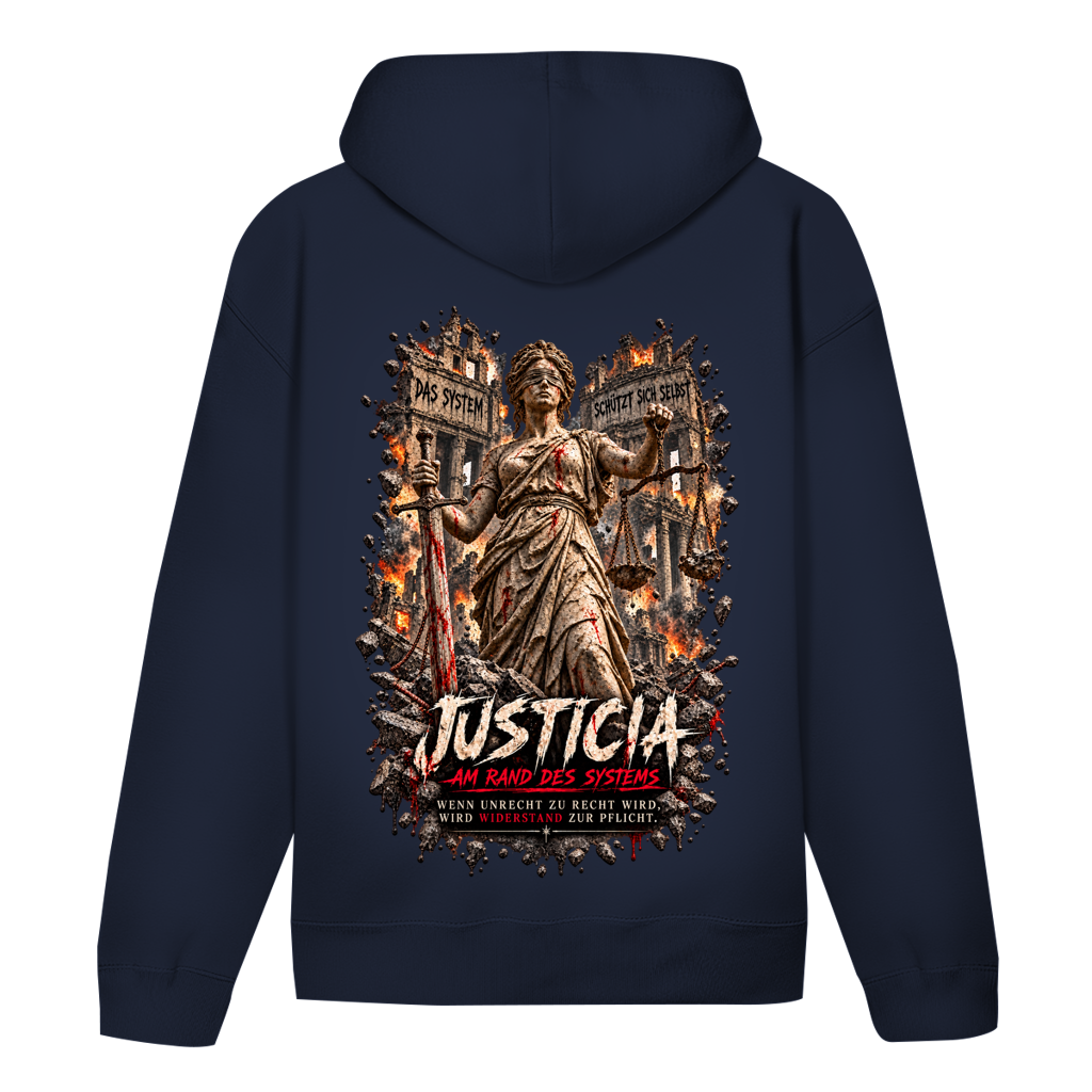 JUSTICIA – ST/ST Drummer Hoodie – Backdruck