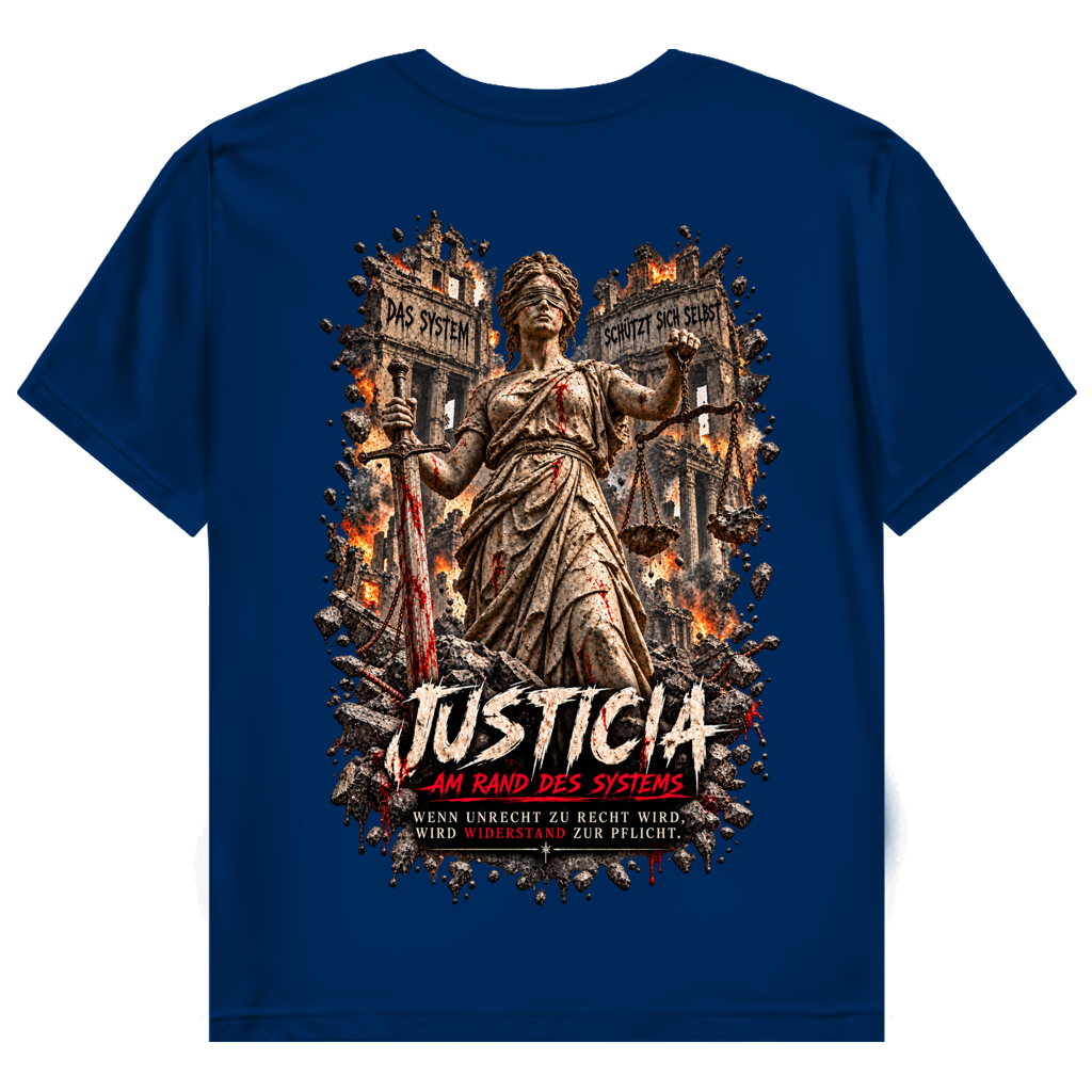 JUSTICIA – Damen T-Shirt – Backdruck