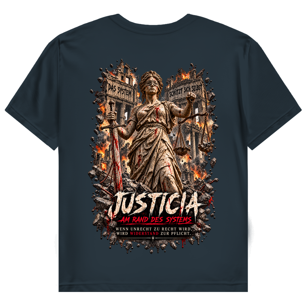 JUSTICIA – Damen T-Shirt – Backdruck