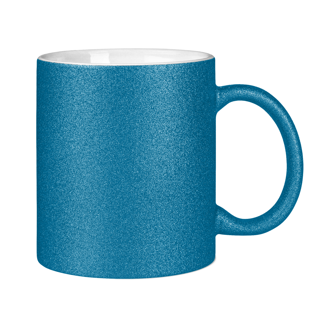 Glitzertasse Daddybär – Sorgenlos – Schwarz Transparent