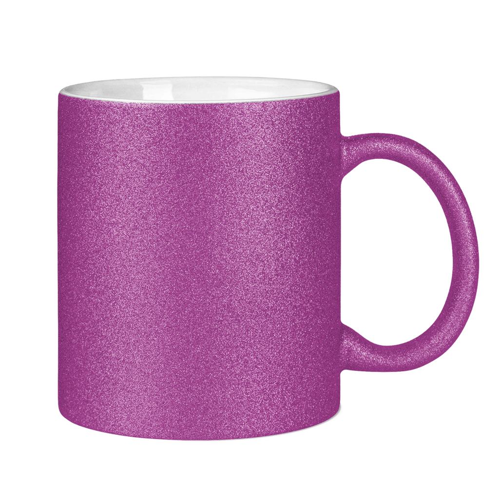 Glitzertasse Daddybär – Sorgenlos – Schwarz Transparent