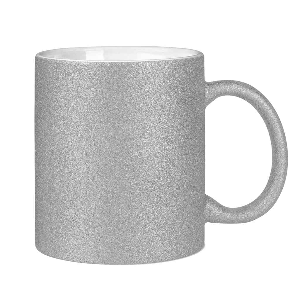 Glitzertasse Daddybär – Sorgenlos – Schwarz Transparent