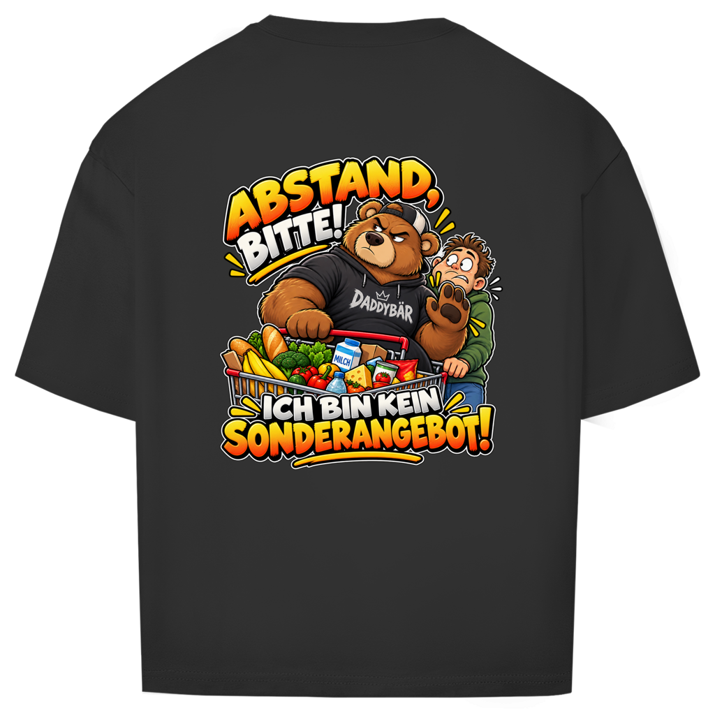 Oversize T-Shirt Daddybär – Abstand bitte – Kein Sonderangebot
