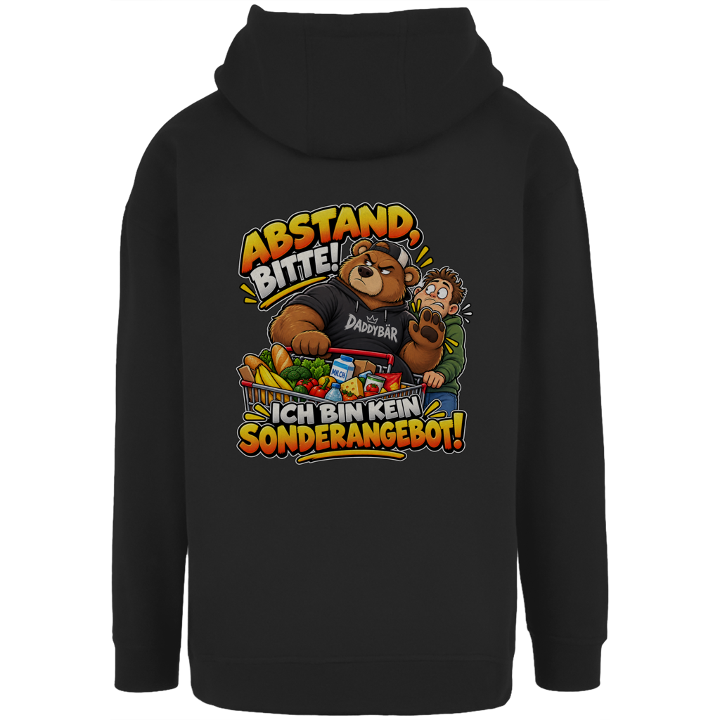 Unisex Oversize Hoodie Daddybär – Abstand bitte – Kein Sonderangebot