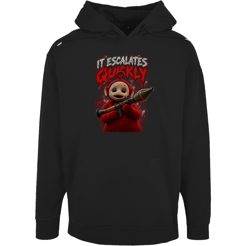 Unisex Oversize Hoodie It Escalates Quickly – Retro-Maskottchen