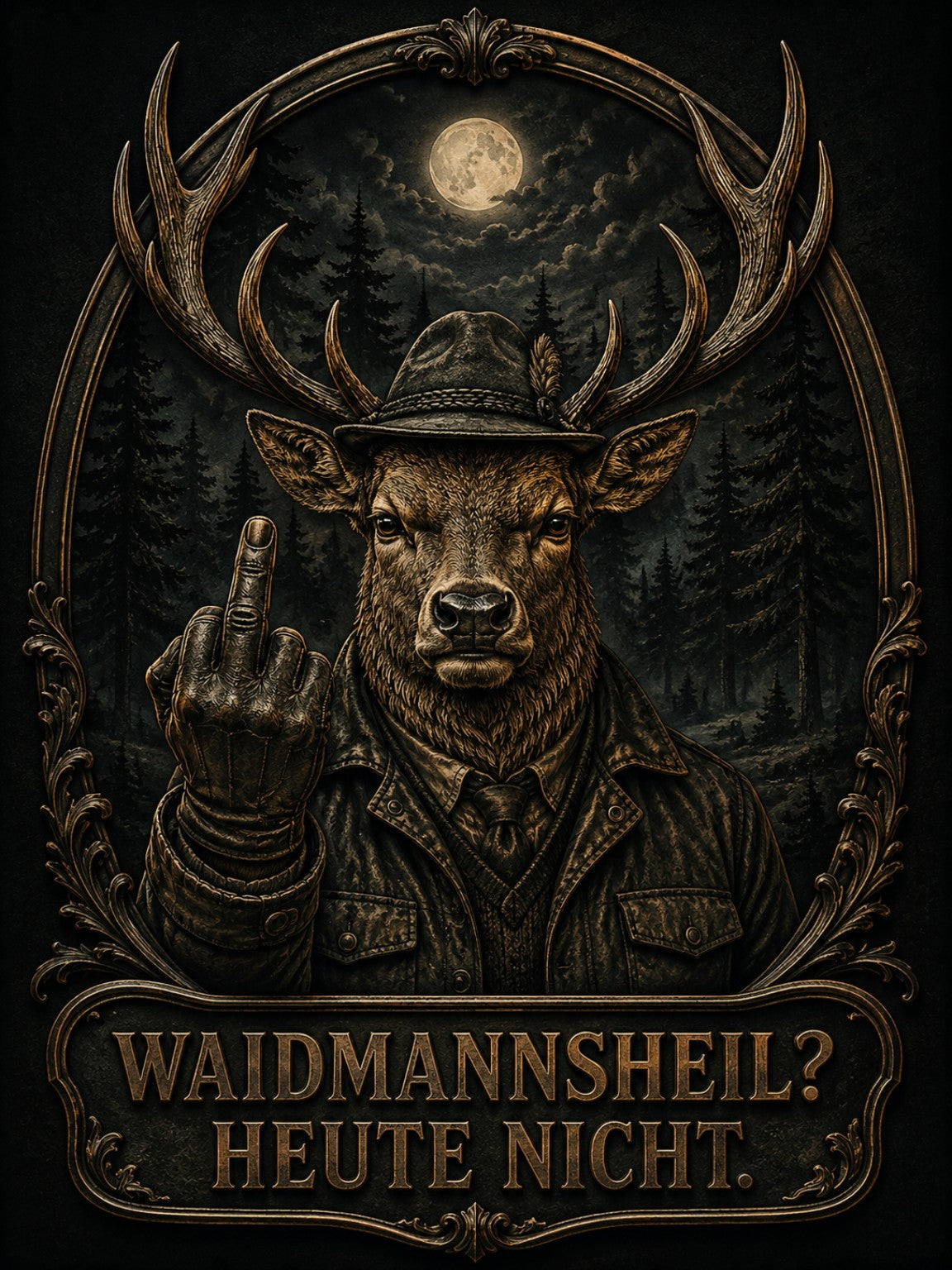 Sticker mit Motiv: Waidmannsheil? Heute nicht.