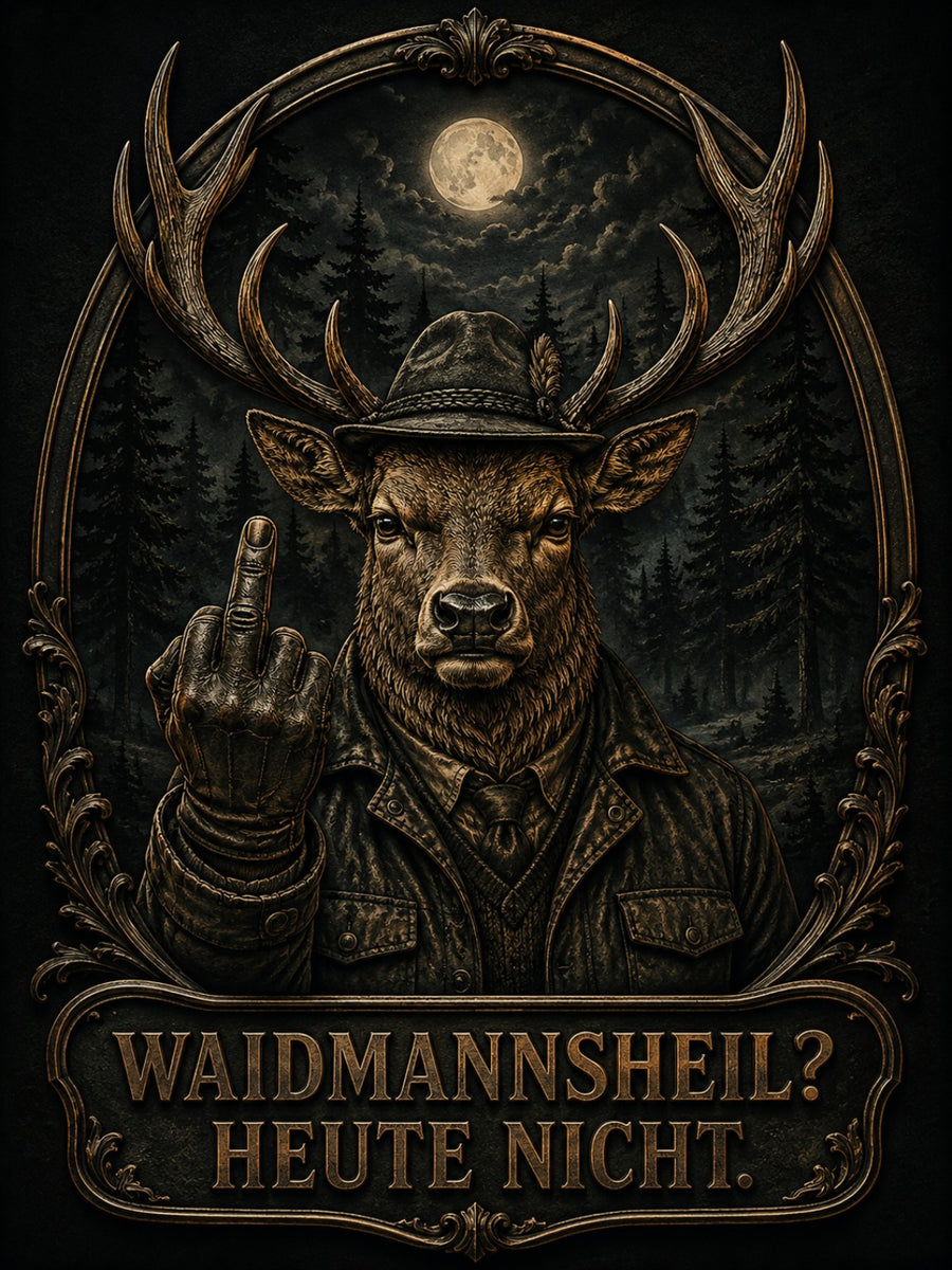 Sticker mit Motiv: Waidmannsheil? Heute nicht.