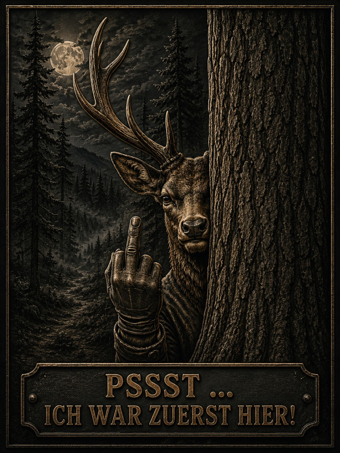 Sticker mit Motiv: Pssst... Ich war zuerst hier!