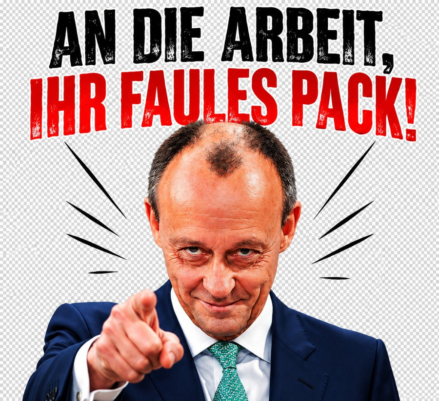 Sticker mit Motiv: An die Arbeit, ihr faules Pack!