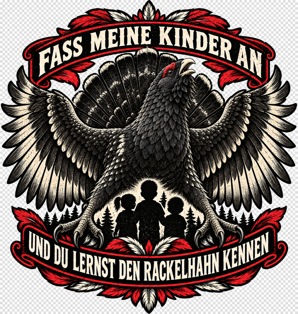 Sticker mit Motiv: Fass meine Kinder an...