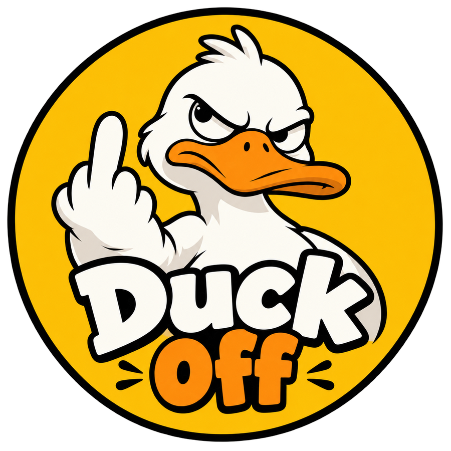 Sticker mit Motiv: Duck Off