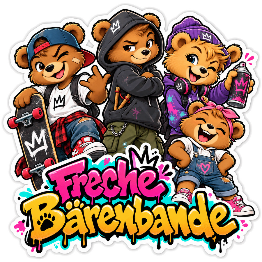 Sticker Freche Bärenbande Logo