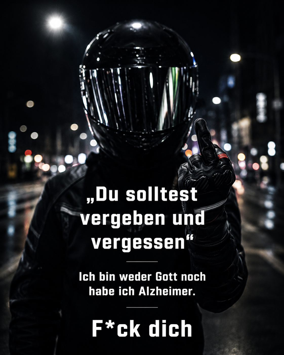 Sticker mit Motiv: F*ck dich (Biker)
