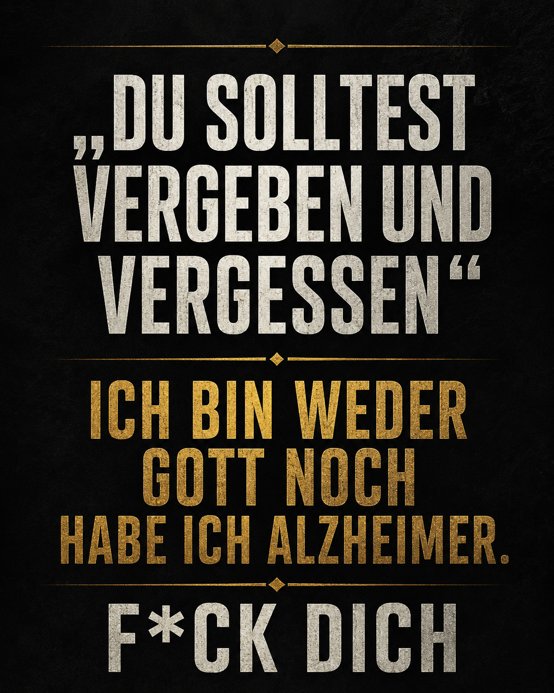 Sticker mit Motiv: F*ck dich (Textmotiv)