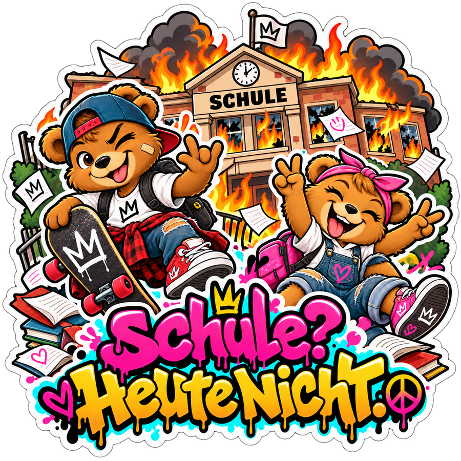 Sticker Schule? Heute nicht. – Freche Bärenbande