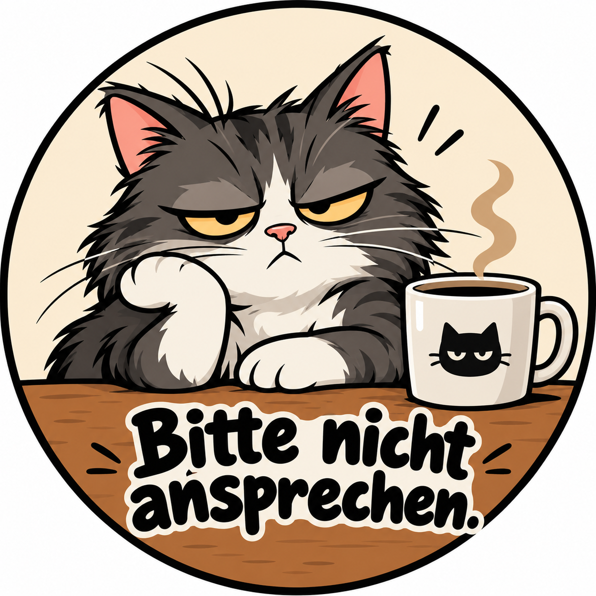Sticker mit Motiv: Bitte nicht ansprechen.