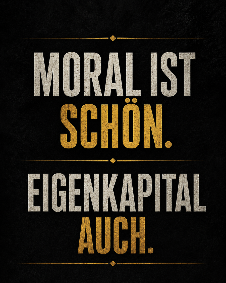 Sticker mit Motiv: Moral ist schön.