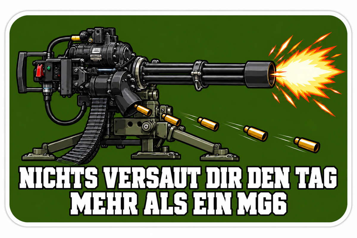 Sticker 'Nichts versaut dir den Tag mehr als ein MG6'